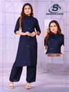 Rainbow Vol 2 By Sankheswer Vertican Plain Kurti With Bottom Suppliers In India